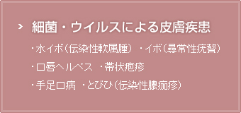 細菌・ウイルスによる皮膚疾患